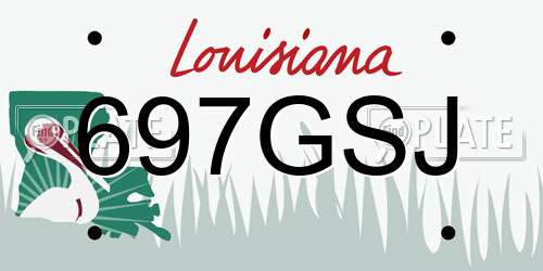 697GSJ Louisiana License Plate