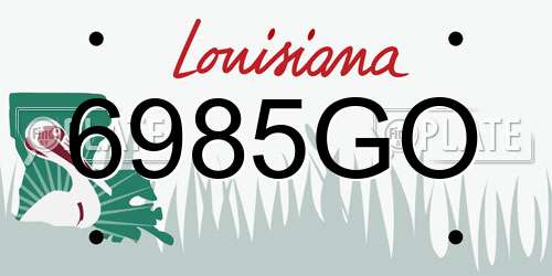 6985GO Louisiana License Plate