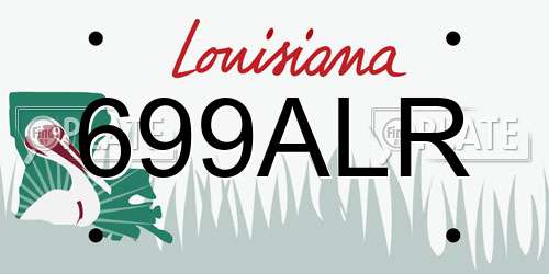 699ALR Louisiana License Plate