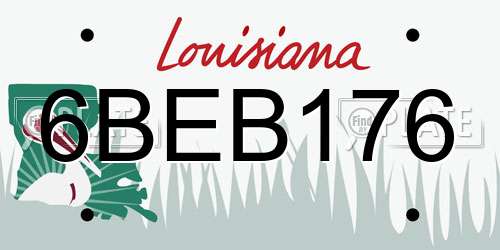 6BEB176 Louisiana License Plate