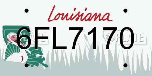6FL7170 Louisiana License Plate