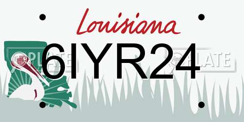 6IYR24 Louisiana License Plate