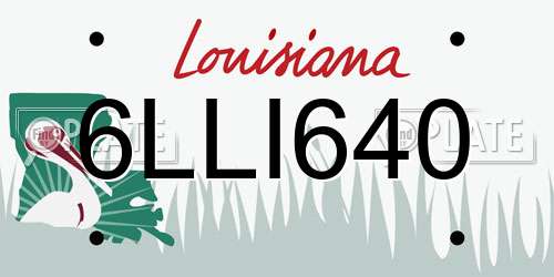 6LLI640 Louisiana License Plate