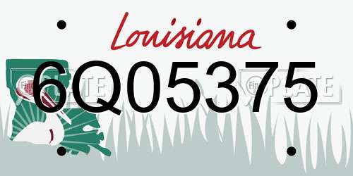 6Q05375 Louisiana License Plate