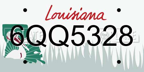 6QQ5328 Louisiana License Plate