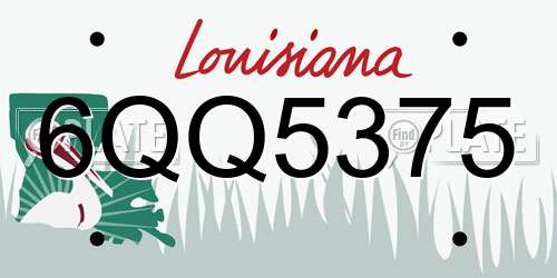 6QQ5375 Louisiana License Plate