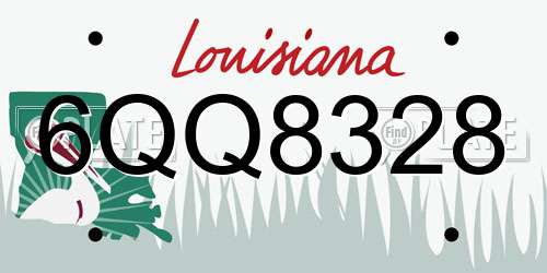 6QQ8328 Louisiana License Plate
