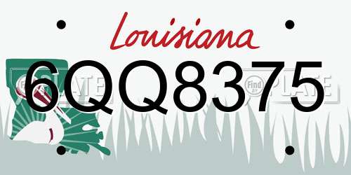 6QQ8375 Louisiana License Plate