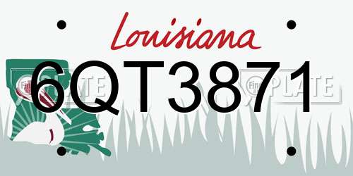 6QT3871 Louisiana License Plate