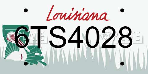 6TS4028 Louisiana License Plate