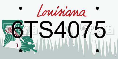 6TS4075 Louisiana License Plate