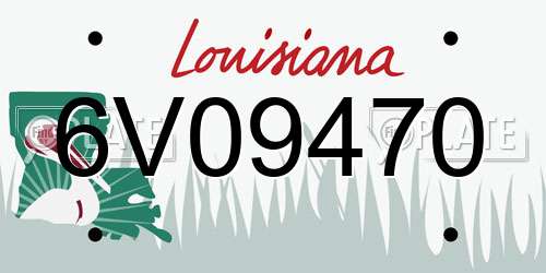 6V09470 Louisiana License Plate