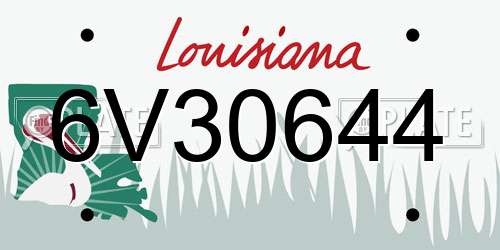 6V30644 Louisiana License Plate