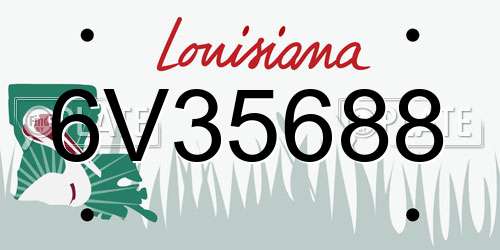 6V35688 Louisiana License Plate