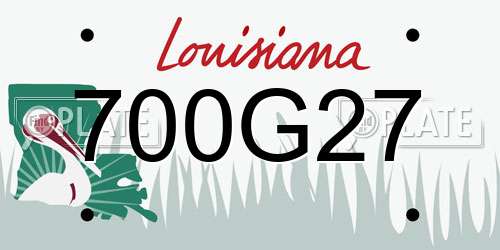 700G27 Louisiana License Plate