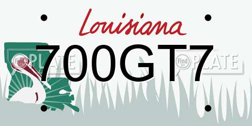 700GT7 Louisiana License Plate