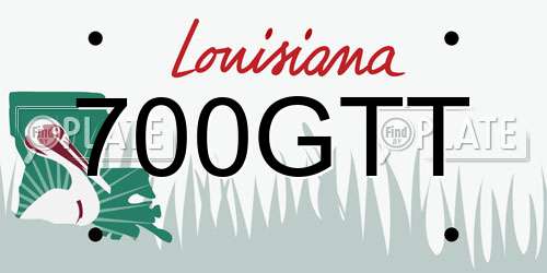 700GTT Louisiana License Plate