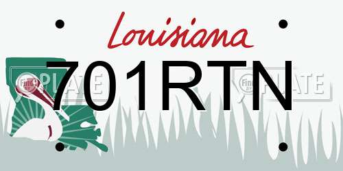 701RTN Louisiana License Plate