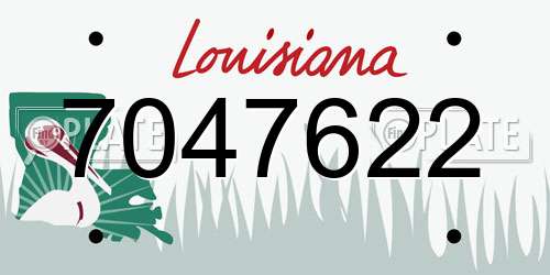7047622 Louisiana License Plate