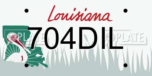 704DIL Louisiana License Plate