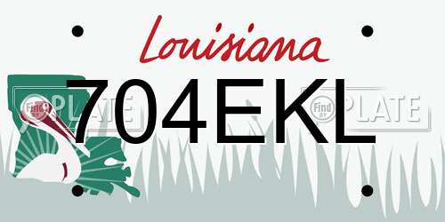 704EKL Louisiana License Plate