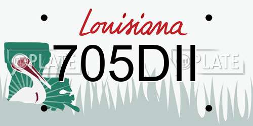 705DII Louisiana License Plate