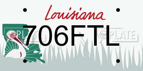 706FTL Louisiana License Plate