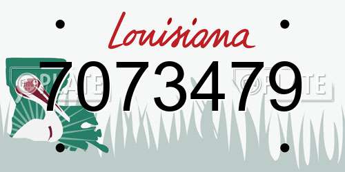 7073479 Louisiana License Plate