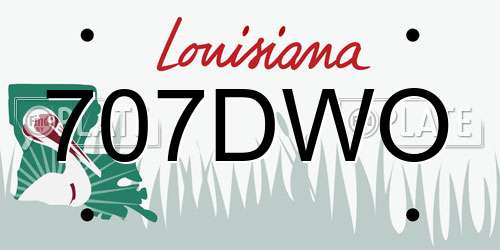 707DWO Louisiana License Plate