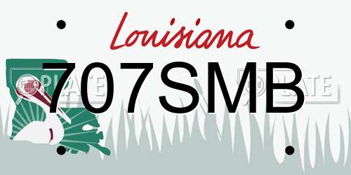 707SMB Louisiana License Plate