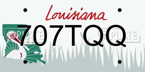 707TQQ Louisiana License Plate