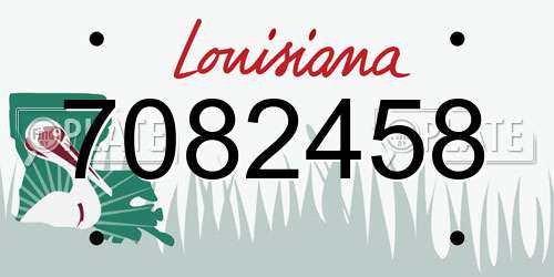 7082458 Louisiana License Plate