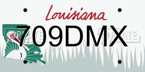 709DMX Louisiana License Plate