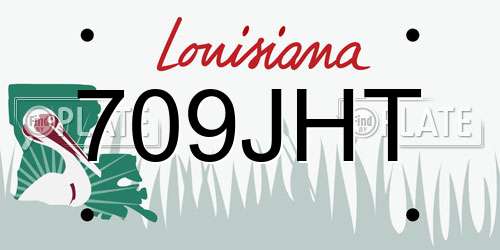 709JHT Louisiana License Plate