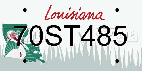 70ST485 Louisiana License Plate