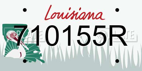 710155R Louisiana License Plate