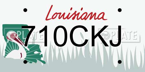 710CKJ Louisiana License Plate