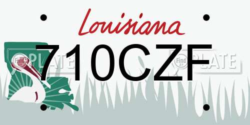 710CZF Louisiana License Plate