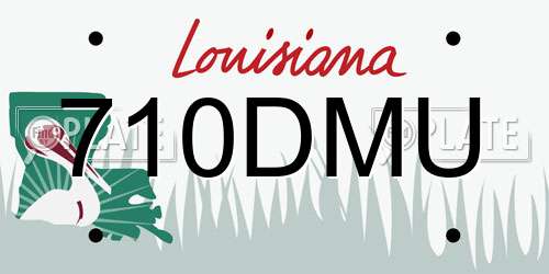 710DMU Louisiana License Plate