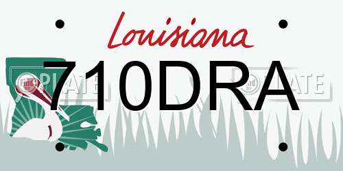 710DRA Louisiana License Plate