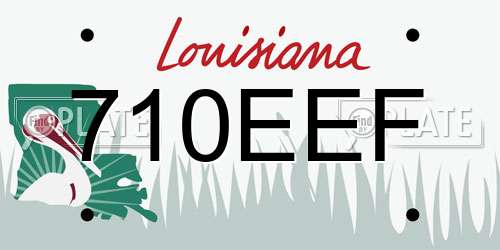 710EEF Louisiana License Plate