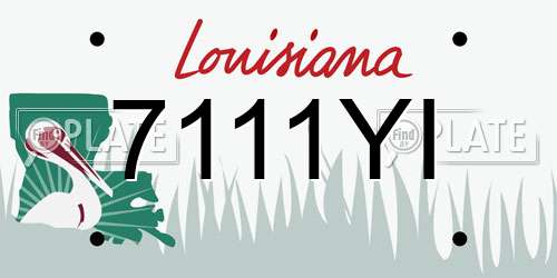 7111YI Louisiana License Plate
