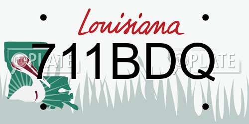 711BDQ Louisiana License Plate