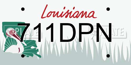 711DPN Louisiana License Plate
