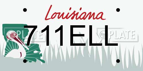 711ELL Louisiana License Plate