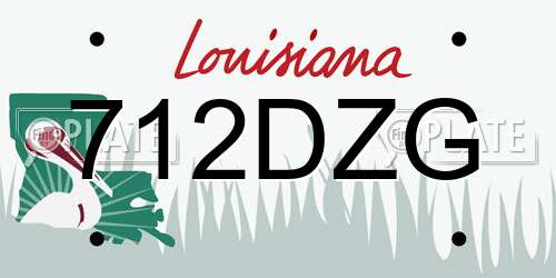 712DZG Louisiana License Plate