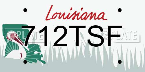 712TSF Louisiana License Plate