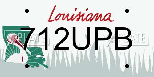 712UPB Louisiana License Plate