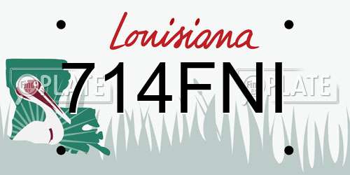 714FNI Louisiana License Plate