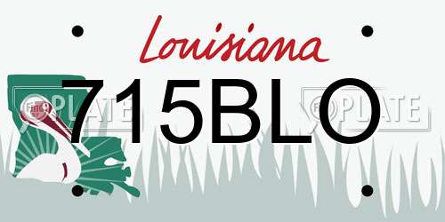 715BLO Louisiana License Plate